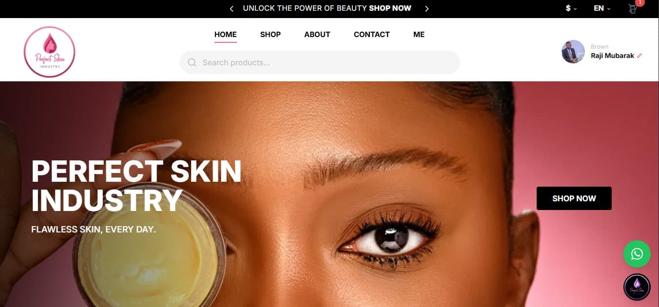 Perfect Skin Industry - E-commerce Store